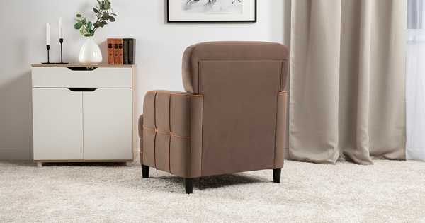 Кресло для отдыха Черри ТК 286 велюр Irida 05 шоколадно-коричневый, Эвита терра терракотовый