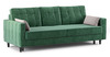 Диван-кровать прямой Арно ТД 566 велюр Лаки 20 хвойный зеленый, Vertical 910 молочно-серый