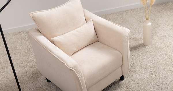 Кресло для отдыха Берта ТК 771 велюр Mirage semolina молочный