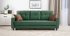 Диван-кровать прямой Черри ТД 288 велюр Irida 09 зеленый, Эвита шоколад бежево-коричневый