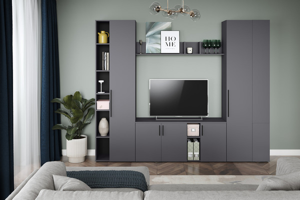 Шкаф Эйр 16.324.02 серый графит 0162 РЕ, собирается на любую сторону