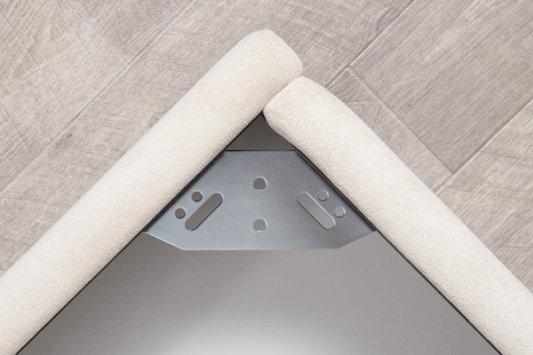 Кровать Марион 180 велюр OCEAN 002 бежевый с ортопедическим основанием и подъемным механизмом (спальное место 180 х 200)