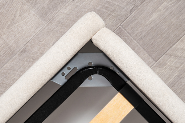 Кровать Марион 160 велюр OCEAN 002 бежевый с ортопедическим основанием и подъемным механизмом (спальное место 160 х 200)