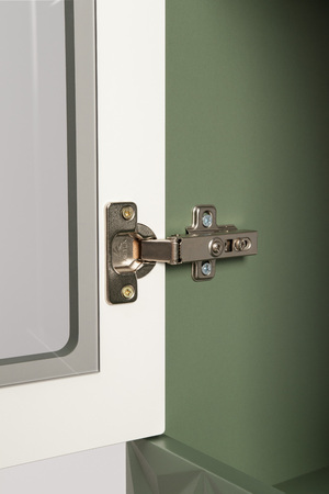 Шкаф навесной Марион 16.334 дымчатый зеленый K521, олива шагрень AG 1050 ПВХ (собирается на любую сторону)