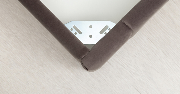 Кровать Милана 180 велюр серо-коричневый с ортопедическим основанием и подъемным механизмом