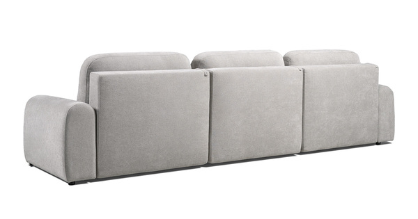 Диван-кровать угловой Тэдди 1506 композиция 3, букле Pique 011 серый, модульная система, сборка на любую сторону